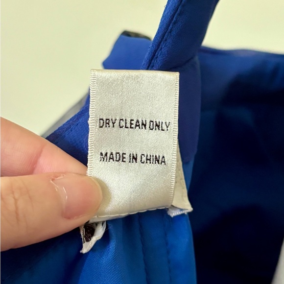 Bill Levkoff Sample Size US 12 One Shoulder Blue Wrap Detail Formal Mini Dress - Picture 15 of 15